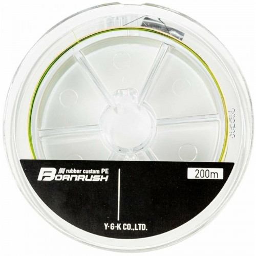 Шнур YGK RUBBER CUSTOM PE BORNRUSH WX8 200m #0.4 (0.104 mm) 10 lb (4,5 kg)