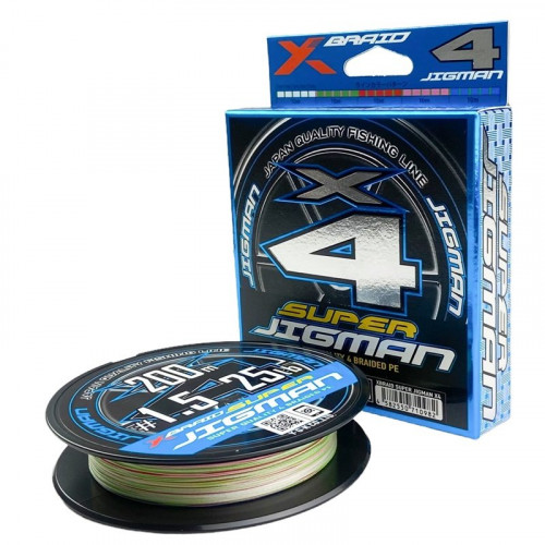 Шнур YGK X-Braid Super Jigman X4 200m #1.0/0.165mm 18Lb/8.1kg
