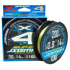 Шнур YGK X-Braid Super Jigman X4 200m #1.0/0.165mm 18Lb/8.1kg