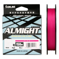 Шнур плетенный SUNLINE ALMIGHT 150m Pink #0.6 11lb 545698