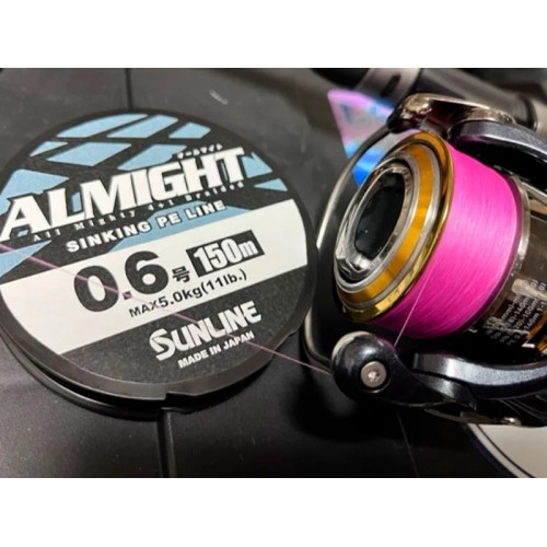 Шнур плетенный SUNLINE ALMIGHT 150m Pink #0.8 13lb 545704