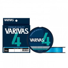 Шнур плетенный VARIVAS 4 Water Blue #0.6 4.53kg 150m Blue