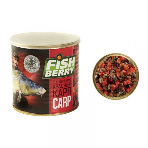 FISHBERRY Карп красный - зерновой микс (клубника) - 430 мл