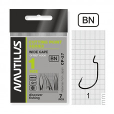 Крючок офсетный Nautilus Offset Cutting Point series Wide Gape 27 BC № 1