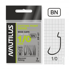 Крючок офсетный Nautilus Offset Cutting Point series Wide Gape 27 BC № 1/0