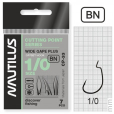Крючок офсетный Nautilus Offset Cutting Point series Wide Gape Plus 33 BC № 1/0