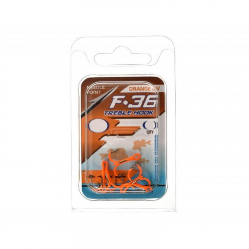 Крючок тройной FLAGMAN Treble hook F36 Orange №12 5шт