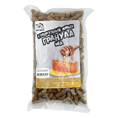Жмых кукурузный гранулы 8мм "МЁД" 500гр.