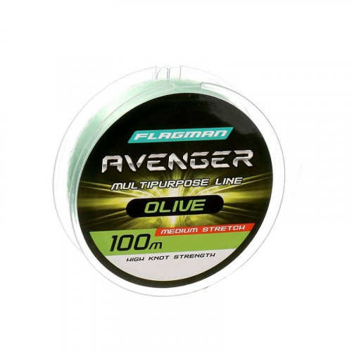FLAGMAN Леска Avenger Olive Line 100м 0,45мм 18,8кг/41,4lb