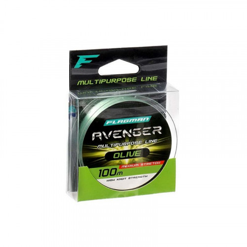 FLAGMAN Леска Avenger Olive Line 100м 0,45мм 18,8кг/41,4lb