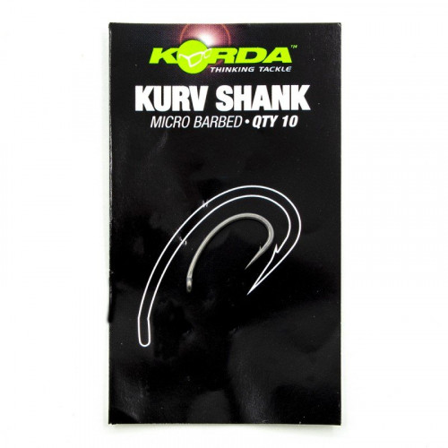 KORDA Крючок Kurv Shank №8 с бородкой 10шт