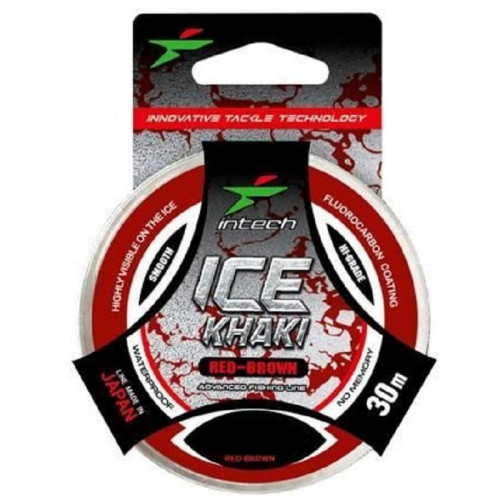 Леска Intech Ice Khaki 30m red-brown 0.185mm/2.9kg