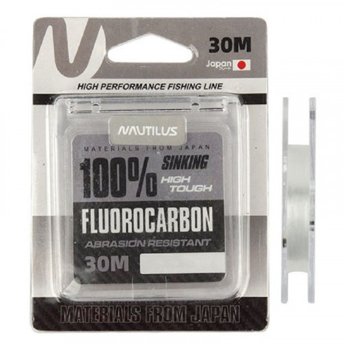 Леска Nautilus Fluorocarbon 100% 0,372мм.,9,2кг, 30м.