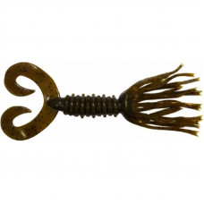 Силикон Big Bite Baits Double Tail Skirted Grub 5  Green Pumpkin 8у