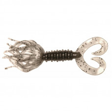 Силикон Big Bite Baits Double Tail Skirted Grub 5  Smoke PPR 8у