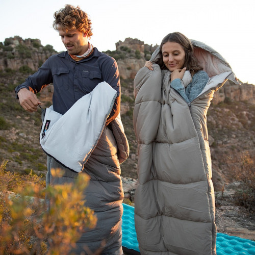 Спальный мешок Naturehike CNK2350WS023 M300 ультралегкий хлопковый с капюшоном весна осень серый, мо