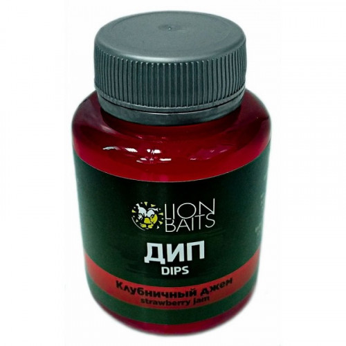 LION BAITS Impact Boilie Dips клубничный джем (Strawberry Jam) - 130 м