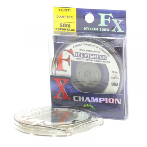 Леска Strike Pro FX Champion прозрачная 0,185mm 3,5кг 50m