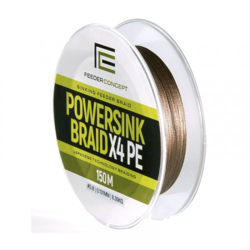 Леска плет. Feeder Concept POWERSINK Dark Brown 150/013