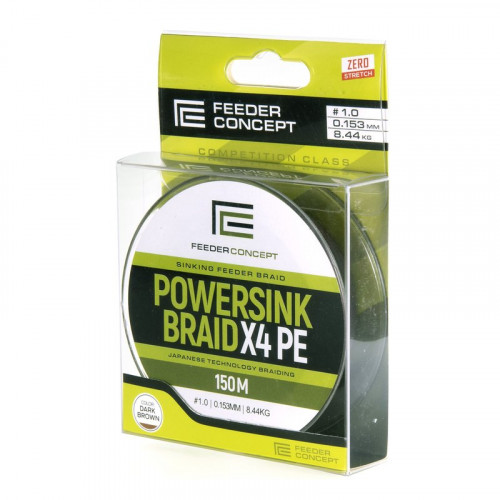 Леска плет. Feeder Concept POWERSINK Dark Brown 150/015