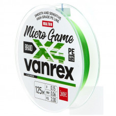 Леска плет. LJ Vanrex MICRO GAME х4 BRAID Fluo Green 125/006