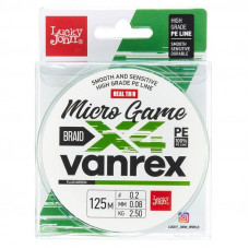 Леска плет. LJ Vanrex MICRO GAME х4 BRAID Fluo Green 125/008