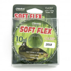 Лидкор без сердечника Caiman Soft Flex Olive 10m 25lbs 215860