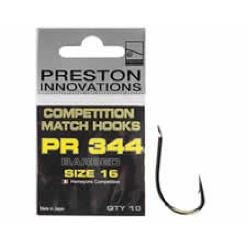 PRESTON Гачки COMPETITION HOOKS 344 - SIZE 18