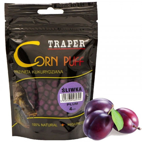 Вулканизированная кукуруза Traper Corn Puff 4мм 20г Слива