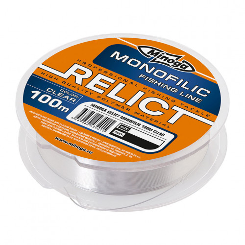 Монофильная леска Minoga RELICT CLEAR, 100 m., d 0,30 mm., test 6,4 kg.