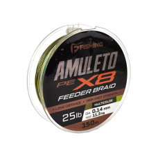 F-FISHING Шнур Amuleto Braid PE X8 Feeder 150м Multicolor 0,14мм 11,3кг/25lb