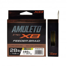 F-FISHING Шнур Amuleto Braid PE X8 Feeder 150м Multicolor 0,16мм 12,7кг/28lb