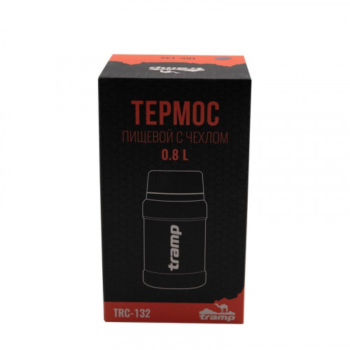 Tramp термос с широким горлом 0,8 л с сумкой (Черный)