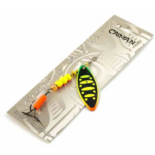 Блесна вращающаяся Caiman Longy Caterpillar 10гр #3 цвет CA53