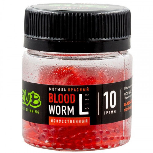 Мотыль искусственный ZUB BLOODWORM красный