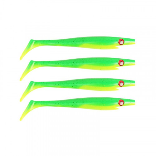 Силиконовая приманка Strike Pro Pig Shad Nano, 150 мм, 21 гр, цвет: Firetiger, (уп./4шт.), (SP-172D#