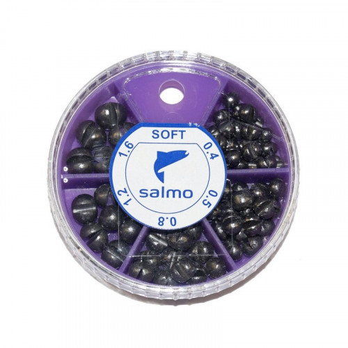 Грузила Salmo ДРОБЬ SOFT мягк. 5 секц. 0.4-1,6г 60г набор 2