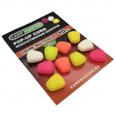 Силиконовая кукуруза pop-up multicolor fluo (разноцветная флуоресцентная) без дипа CarpHunter (10 шт
