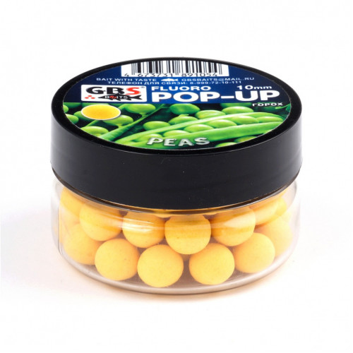 Бойлы GBS Baits Pop-up плавающие 12мм 40гр Peas Горох