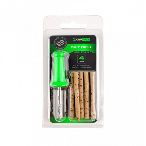 CARP PRO Сверло с пробковыми палочками  Hard Bait Drill 4мм