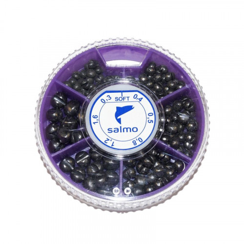 Грузила Salmo ДРОБЬ SOFT мягкий 6 секц. 0.3-1.6г 100г набор 3