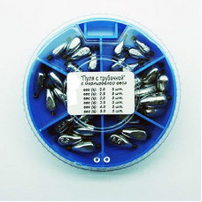 Грузила ПУЛЯ с трубочкой 6 секц. 2,0-5,0г085 набор