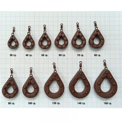 Грузило FLAGMAN Gripper с вертлюгом 100г brown