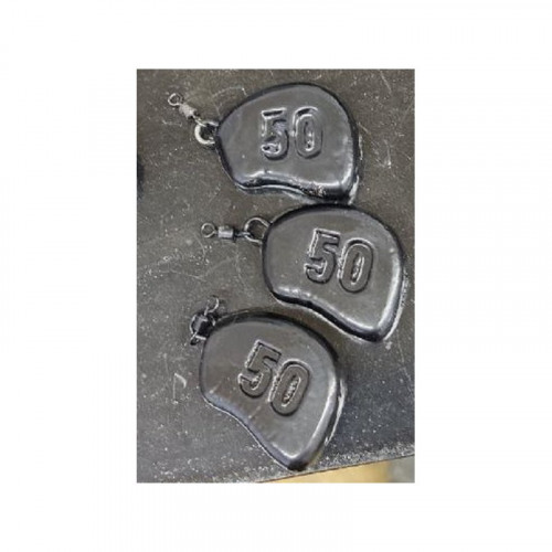 грузило KM искусственный камень 50g №4 черный