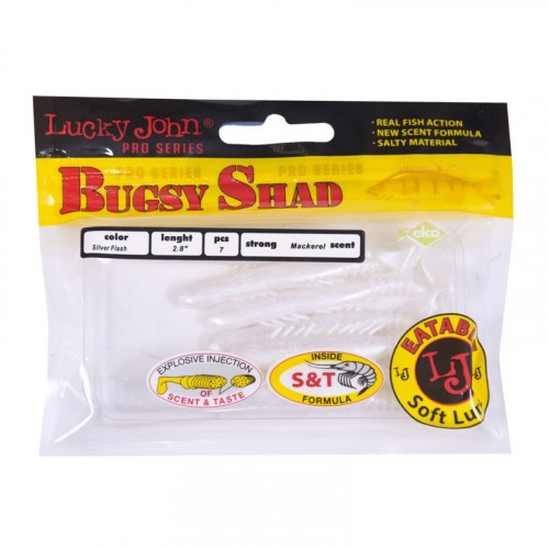Виброхвосты съедоб. искусст. LJ Pro Series BUGSY SHAD 2.8in(07.20)/026 7шт.