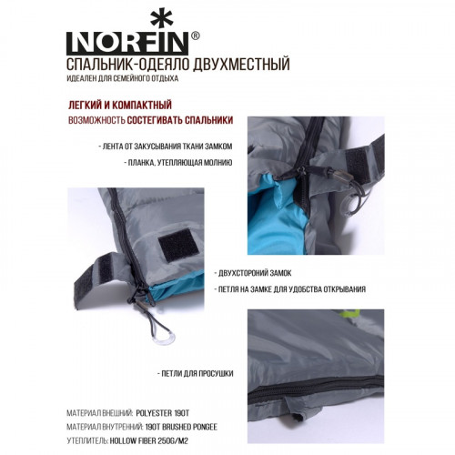 Мешок-одеяло спальный Norfin ALPINE COMFORT 250 L