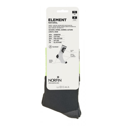 Носки Norfin T1P ELEMENT NATURAL CREW р.(45-47) XL