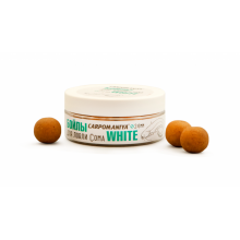 Тонущие бойлы для ловли сома WHITE (печень) 24 мм 100г банка