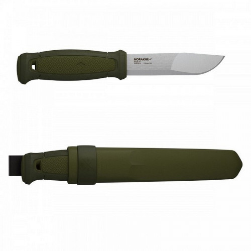 Нож Morakniv Kansbol, нержавеющая сталь, прорезиненная рукоять с оранжевыми накладкам