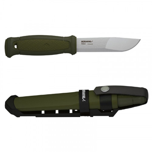 Нож Morakniv Kansbol, нержавеющая сталь, прорезиненная рукоять с оранжевыми накладкам
